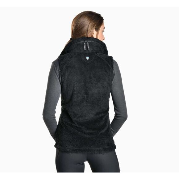 KUHL Flight Vest Women’s XS Black Fleece Zip Front High Collar Outdoor Hiking - Picture 2 of 16